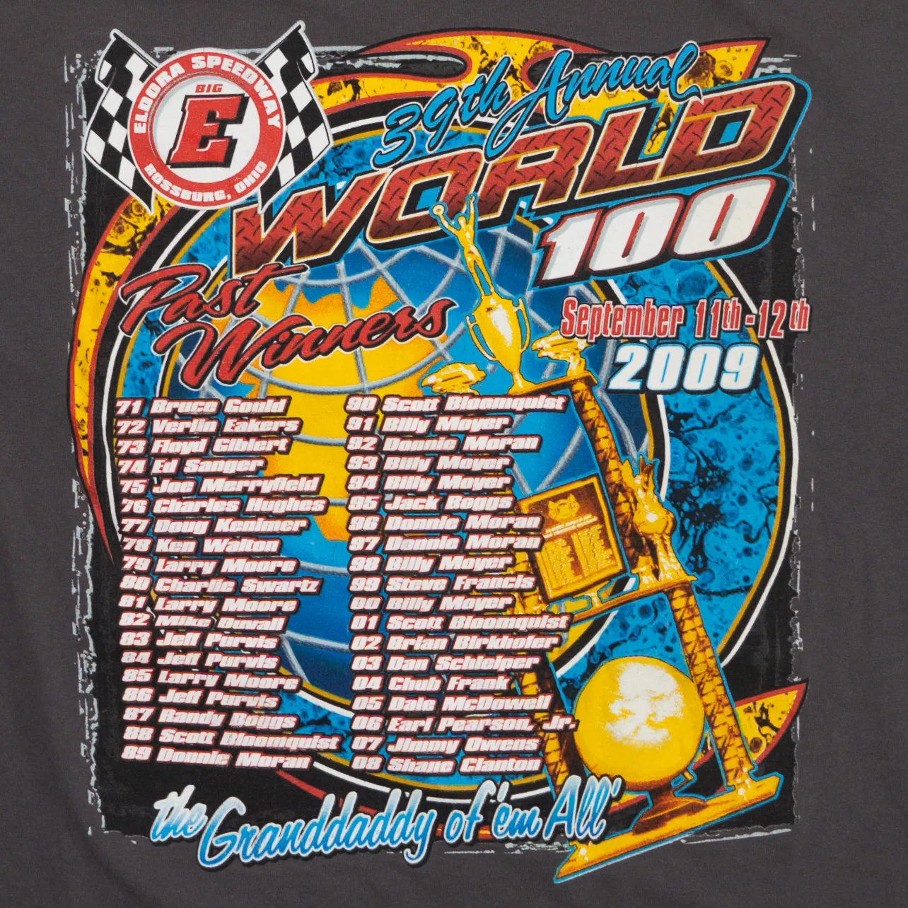 '09 World 100 Eldora Speedway Racing Tee (M)