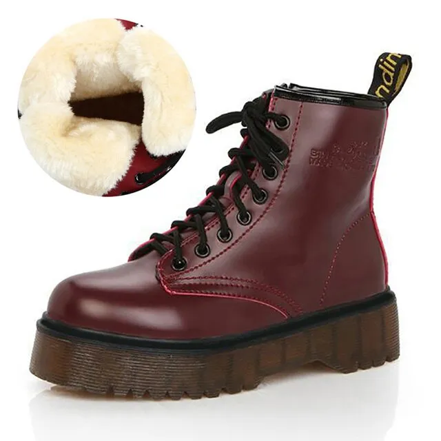 2020 Leather Boots For Martin Boots Platform Shoes Women Boots Motorcycle Shoes Ankle Boots For Women Booties Botas Mujer
