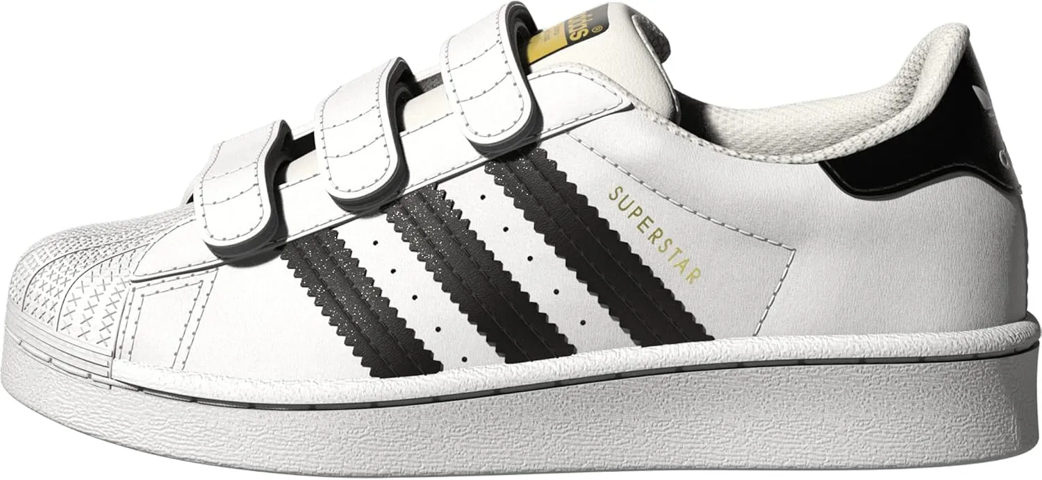 adidas Originals unisex child Superstar Cloudfoam Sneaker, White/Core Black/White, 2.5 US