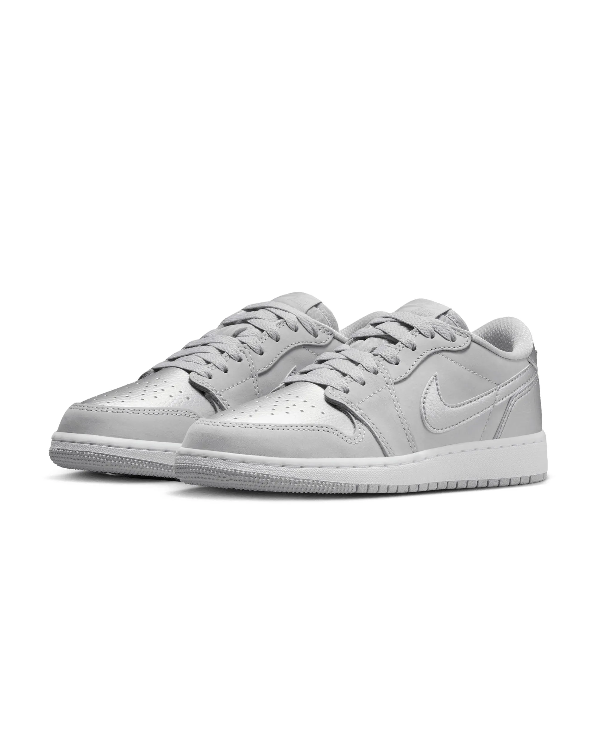 Air Jordan 1 Retro Low OG GS - Neutral Grey / Metallic Silver / White