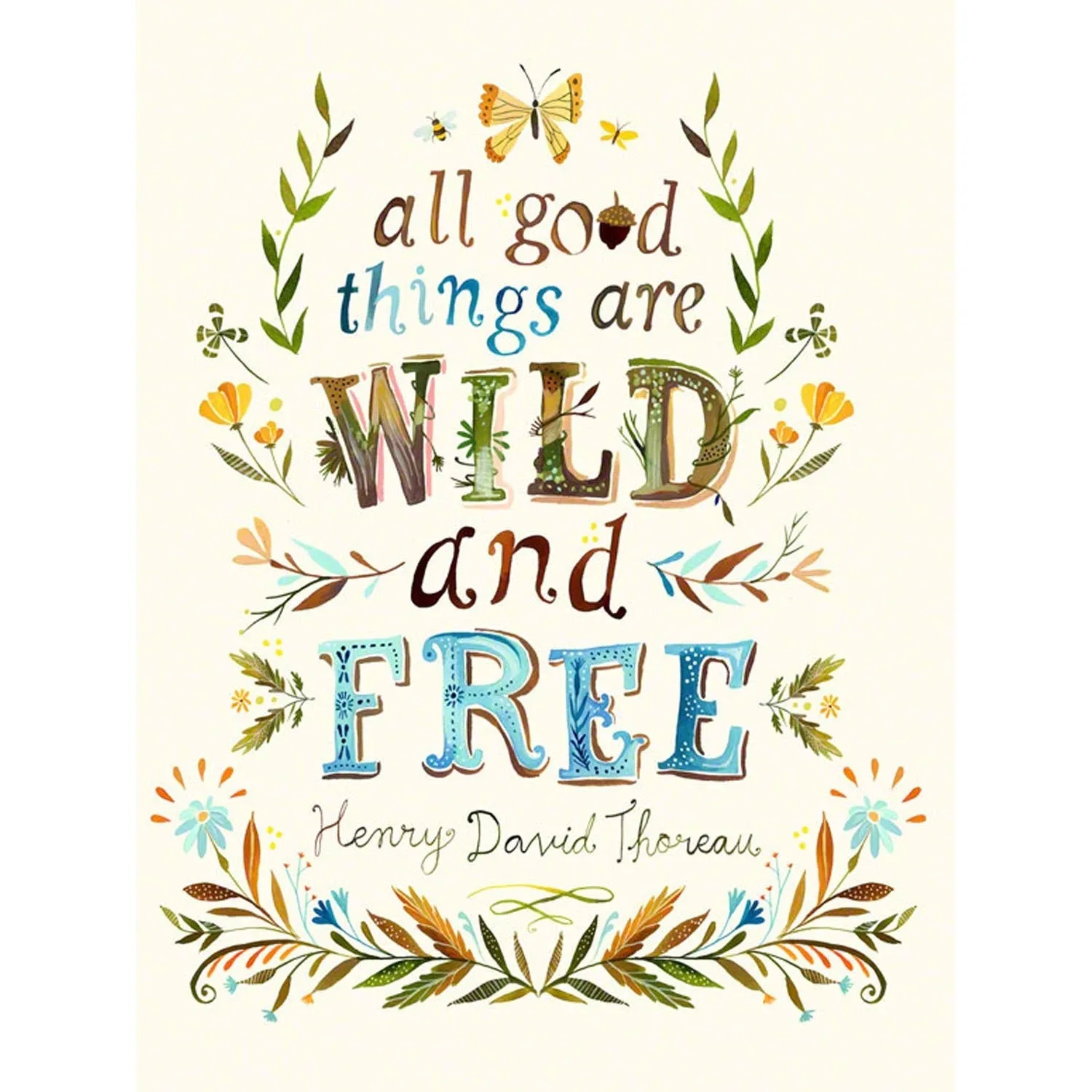 All Good Things are Wild and Free Canvas Wall Art