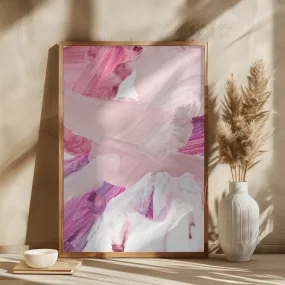 alla prima pink shades - Square Stretched Canvas, Poster or Fine Art Print
