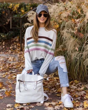 Allie Banded Striped Top