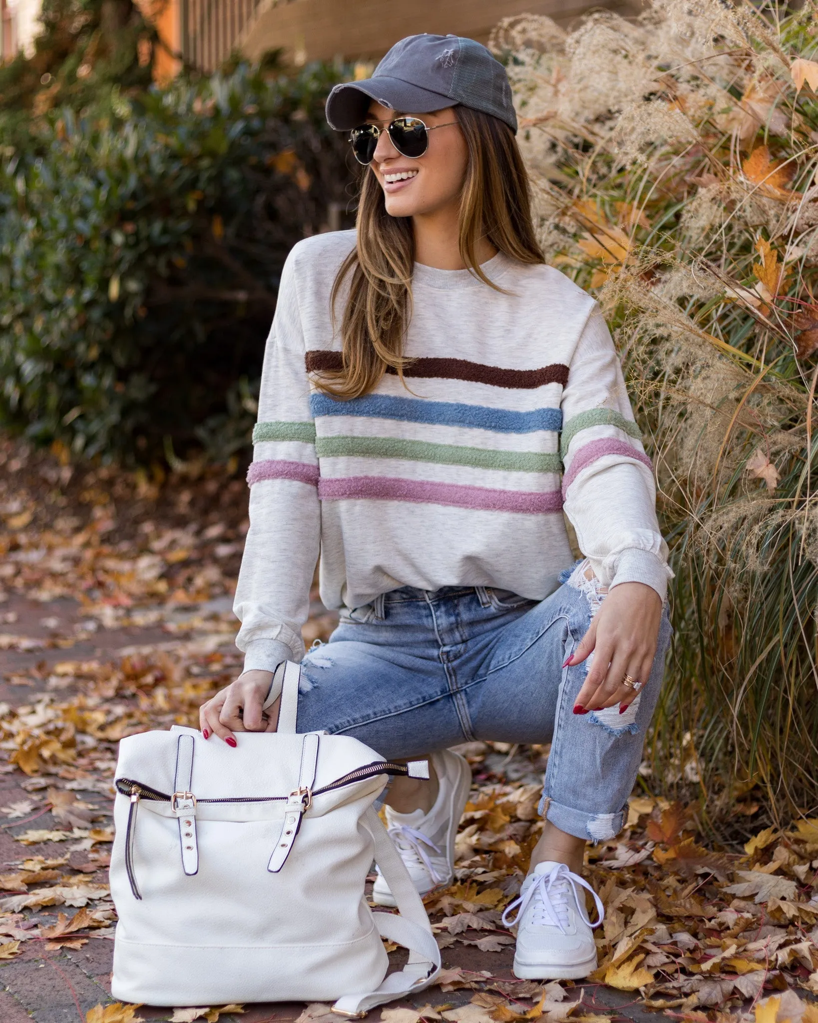 Allie Banded Striped Top