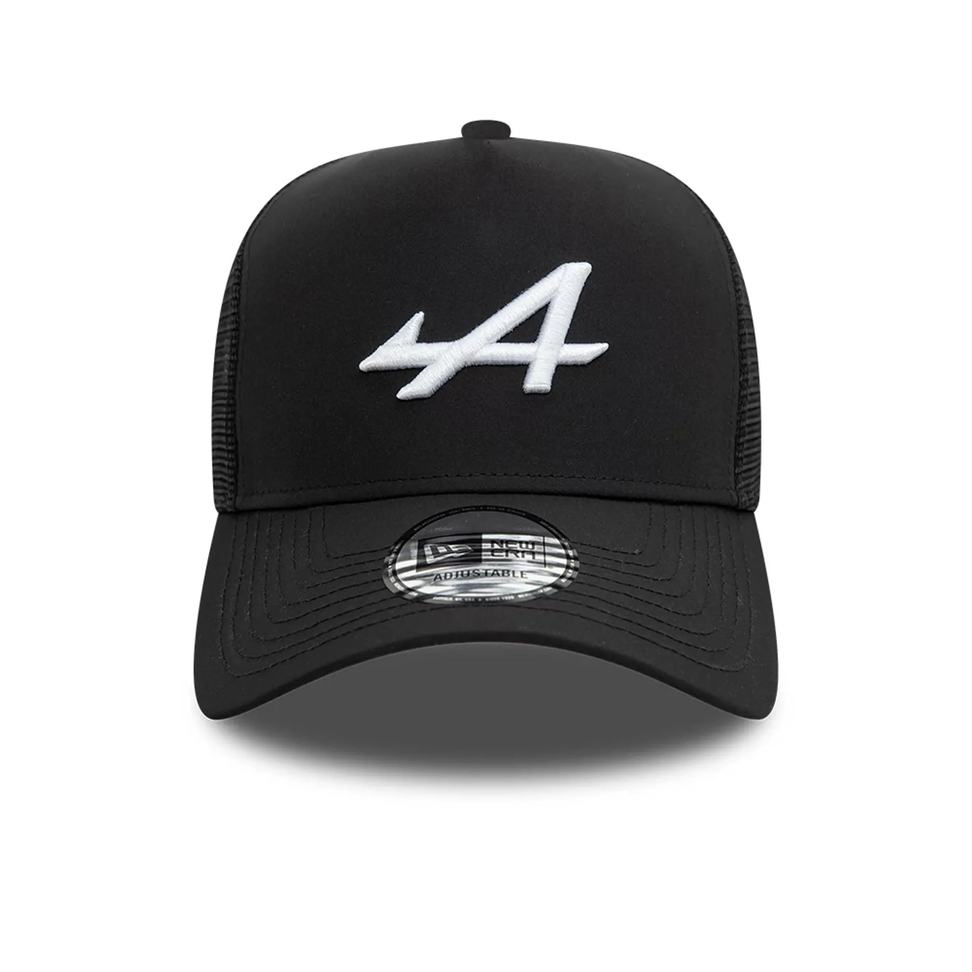 Alpine Racing Logo Black 9FORTY E-Frame Trucker Adjustable Cap