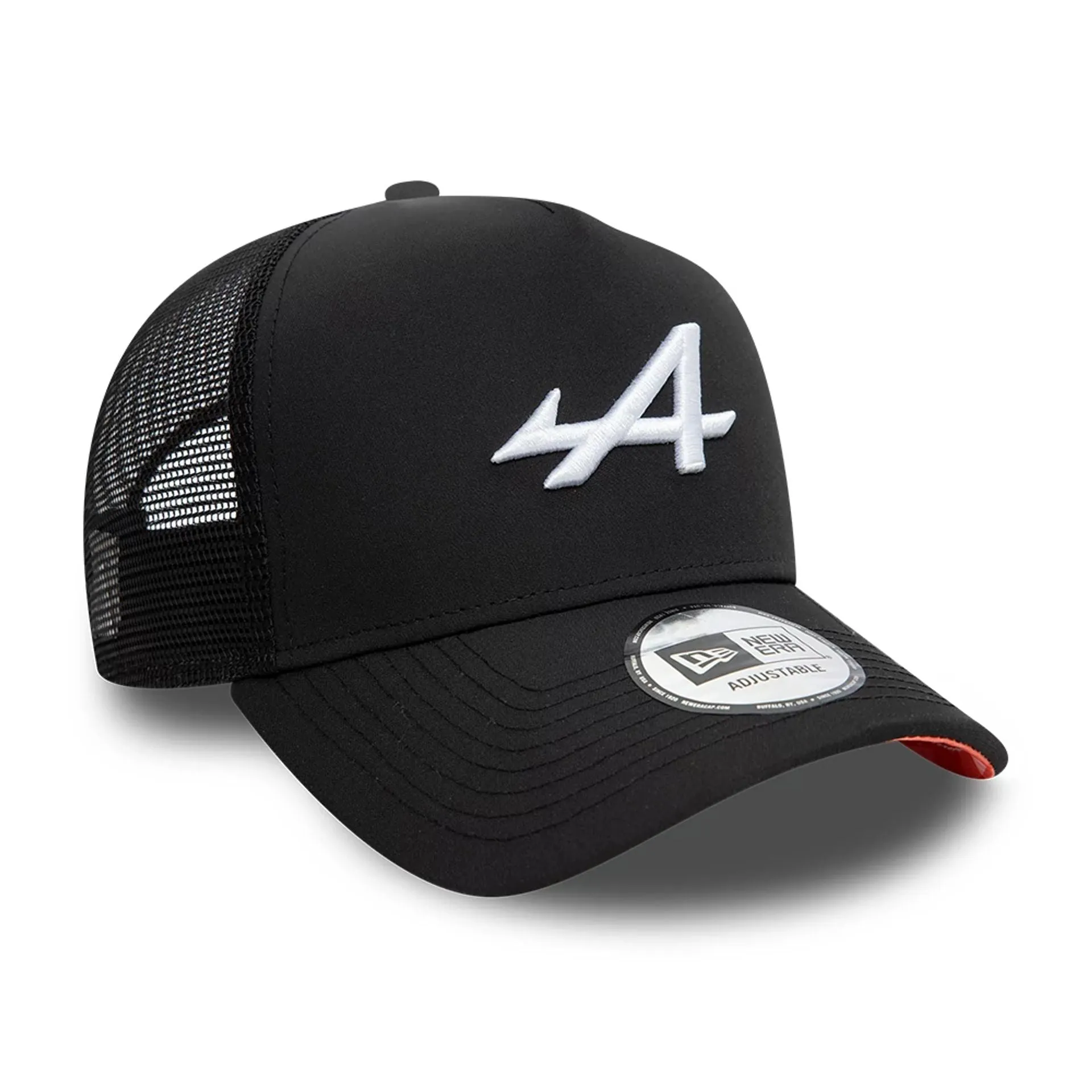 Alpine Racing Logo Black 9FORTY E-Frame Trucker Adjustable Cap