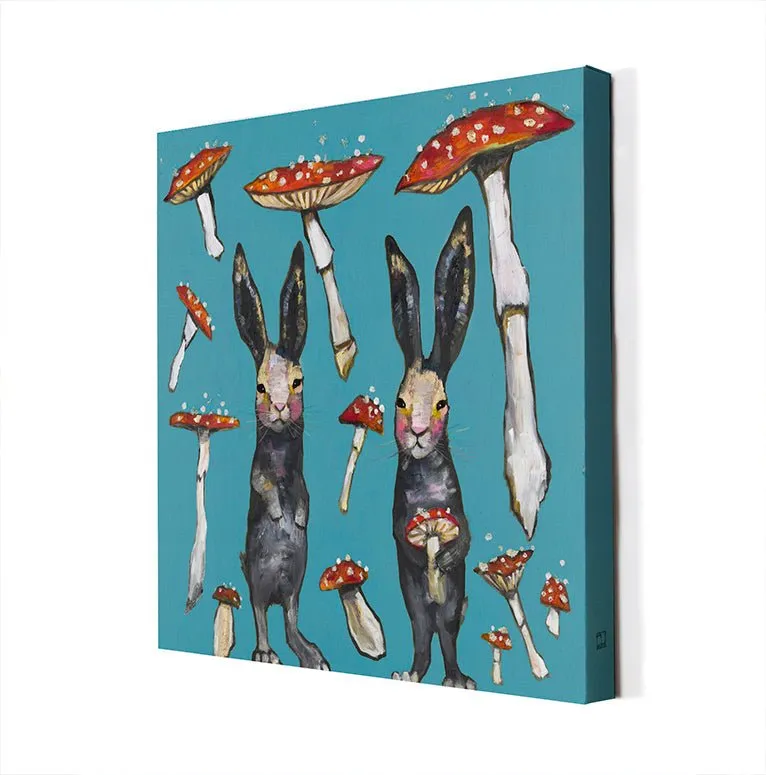 Amanita Muscaria Mushrooms Canvas Wall Art