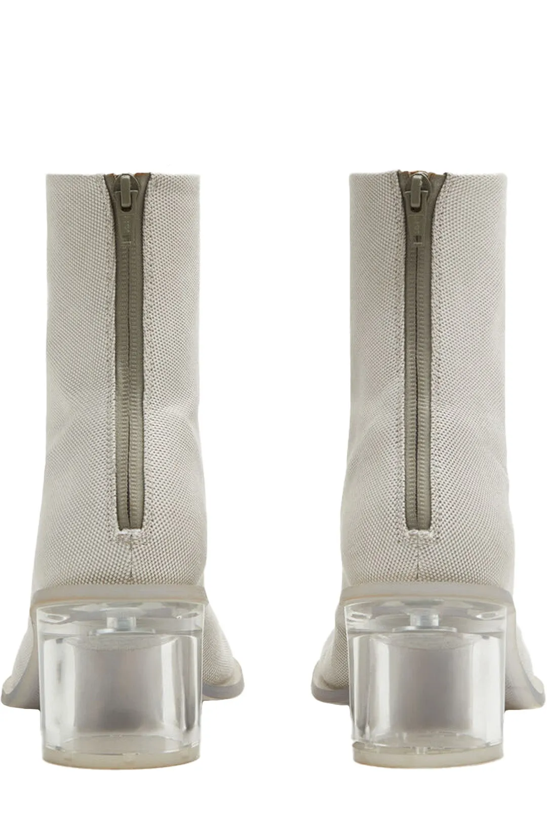 Anatomic Transparent-Heel Leather Ankle Boots