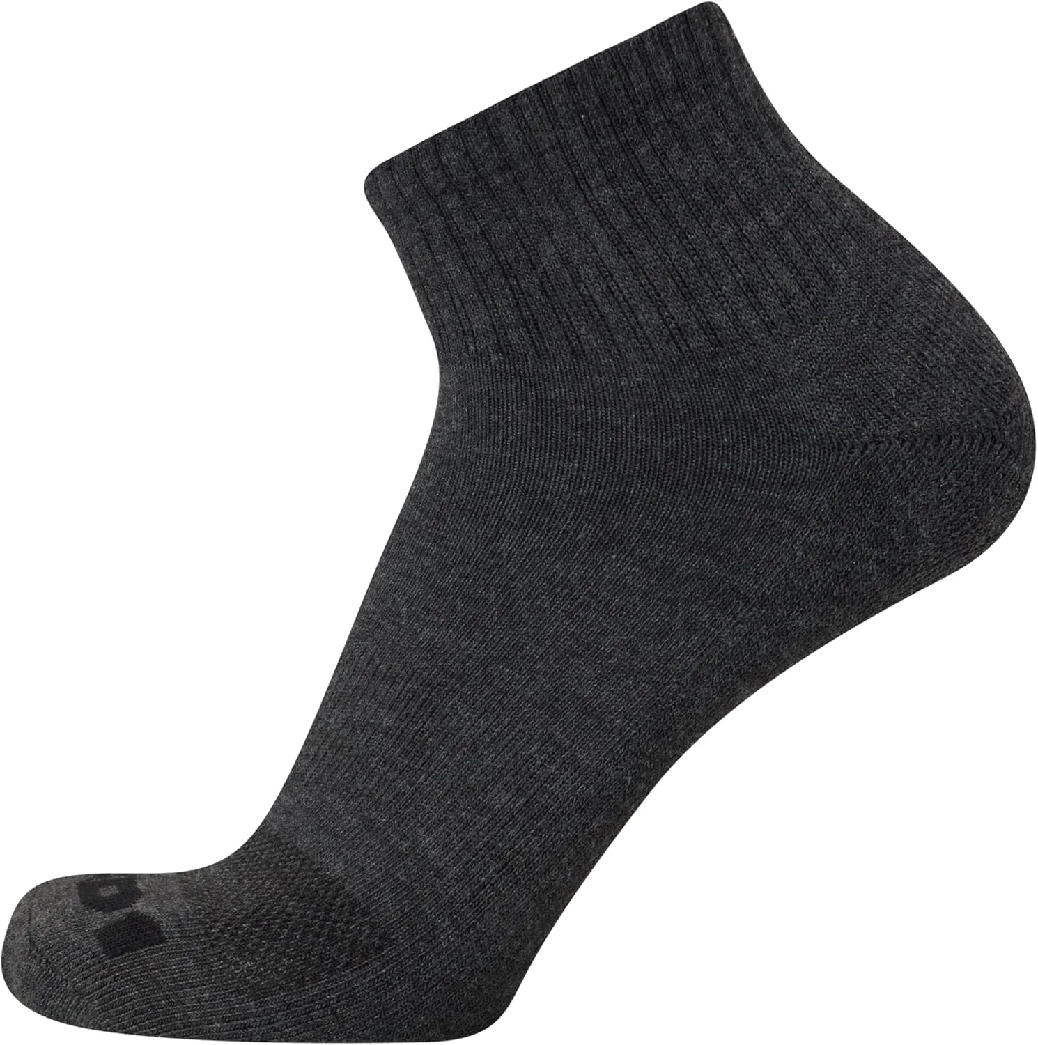 AND1 Men's Quarter Socks - 12 Pack Cushioned Athletic Ankle Performance Stretch Sports Socks (6-12.5)