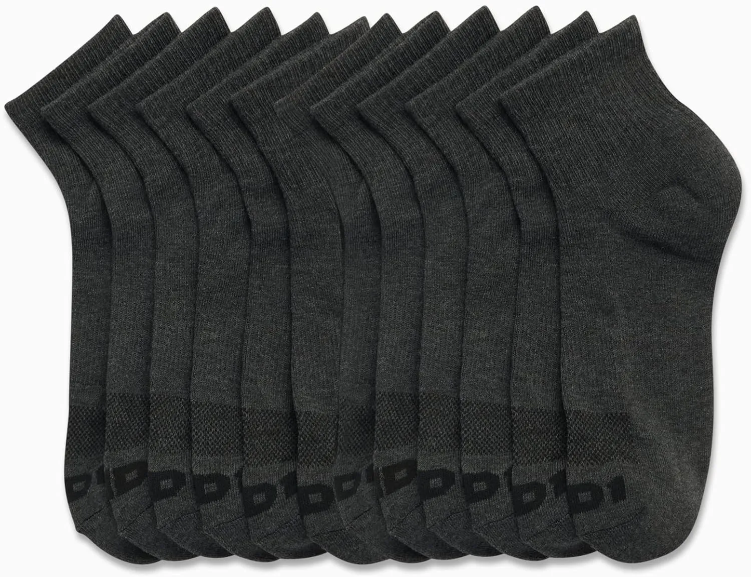 AND1 Men's Quarter Socks - 12 Pack Cushioned Athletic Ankle Performance Stretch Sports Socks (6-12.5)