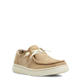 Ariat Ladies Hilo Washed Tan Canvas Slip On Shoes 10040280
