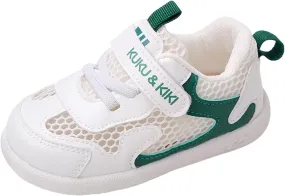 Baby Boys Girls Breathable Sneakers Non-Slip Rubber Sole High-Top Toddler Lightweight Walking Shoes Mesh Trainers