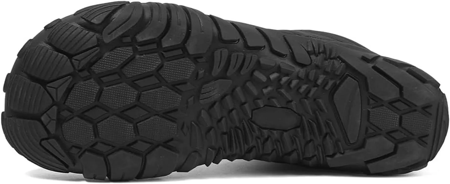 Barefoot Boots Women Waterproof Winter Snow Shoes for Hiking Wide Box Toe Slip On Walking Running Shoes Faux Fur Warm Snow Booties for Cold Weather Zero Drop Barefoot Footwear Trail Sneakers