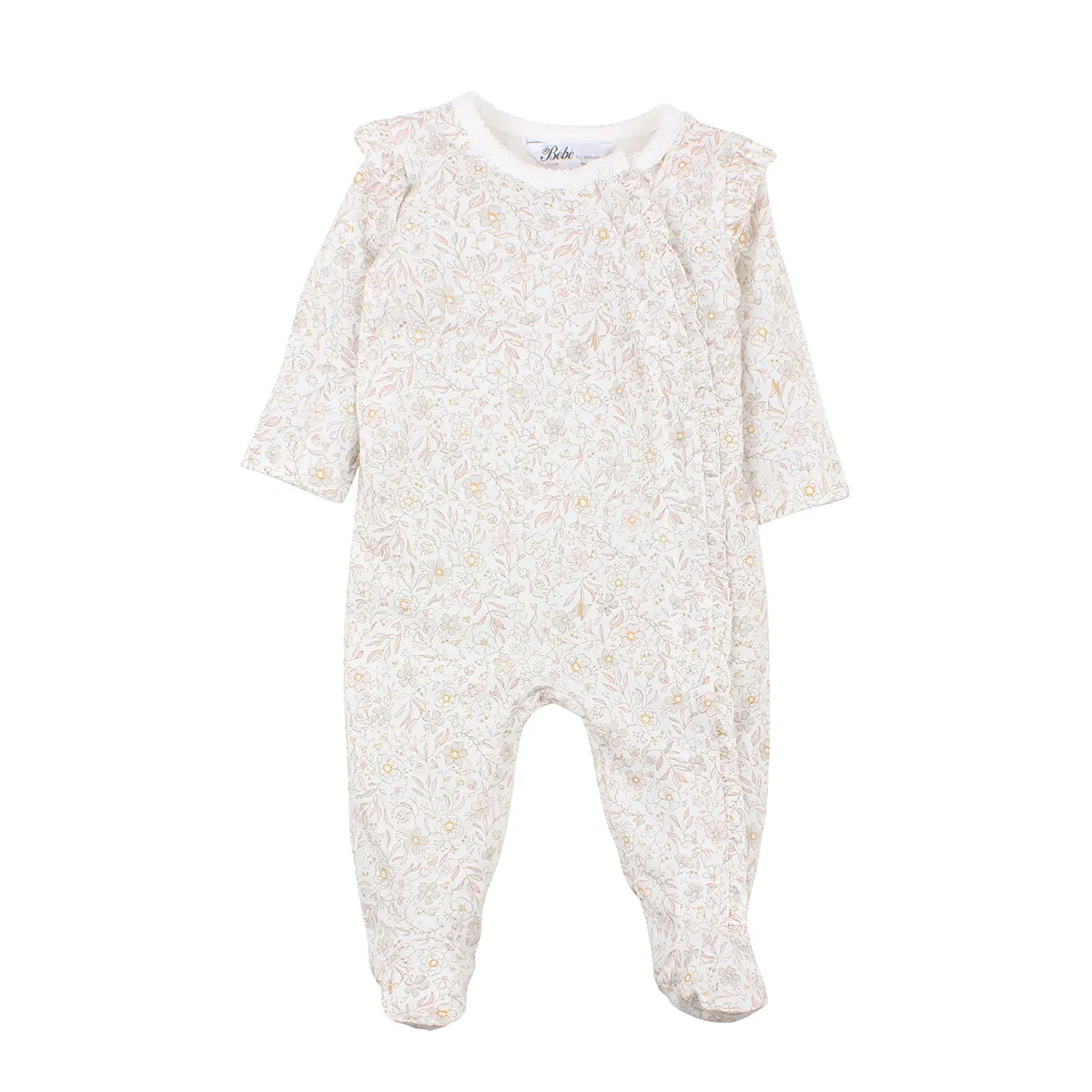Bebe Penny Zip Romper in Penny Print (Size PREM-6M)