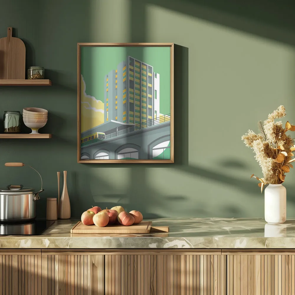 Berlin Hansviertel - Stretched Canvas, Poster or Fine Art Print