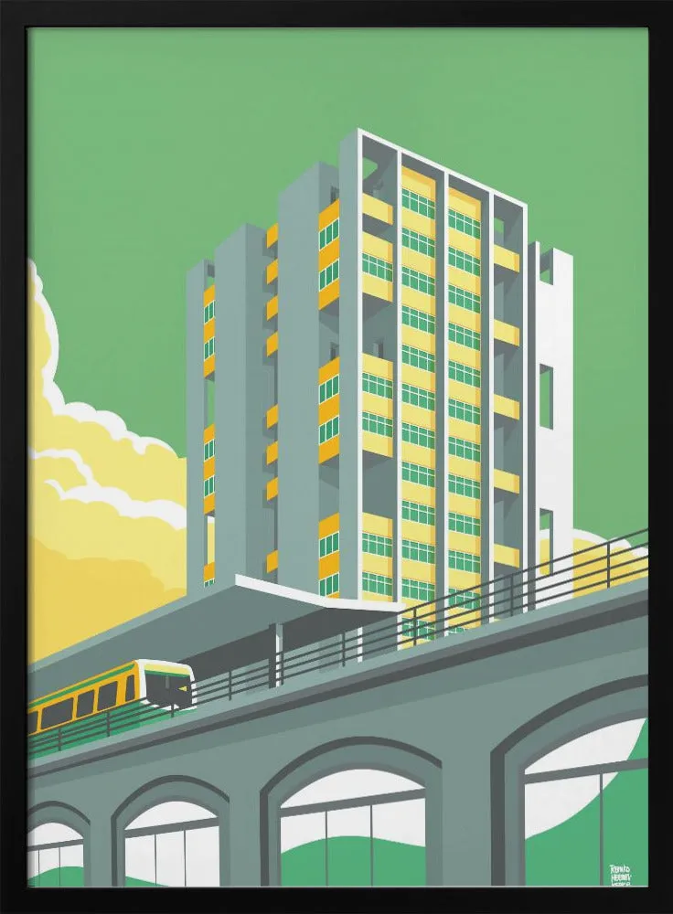 Berlin Hansviertel - Stretched Canvas, Poster or Fine Art Print