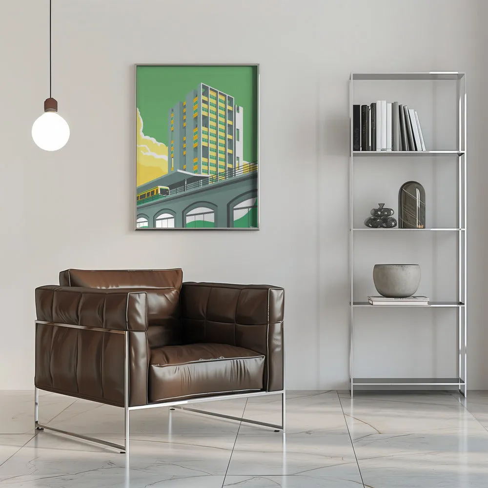 Berlin Hansviertel - Stretched Canvas, Poster or Fine Art Print
