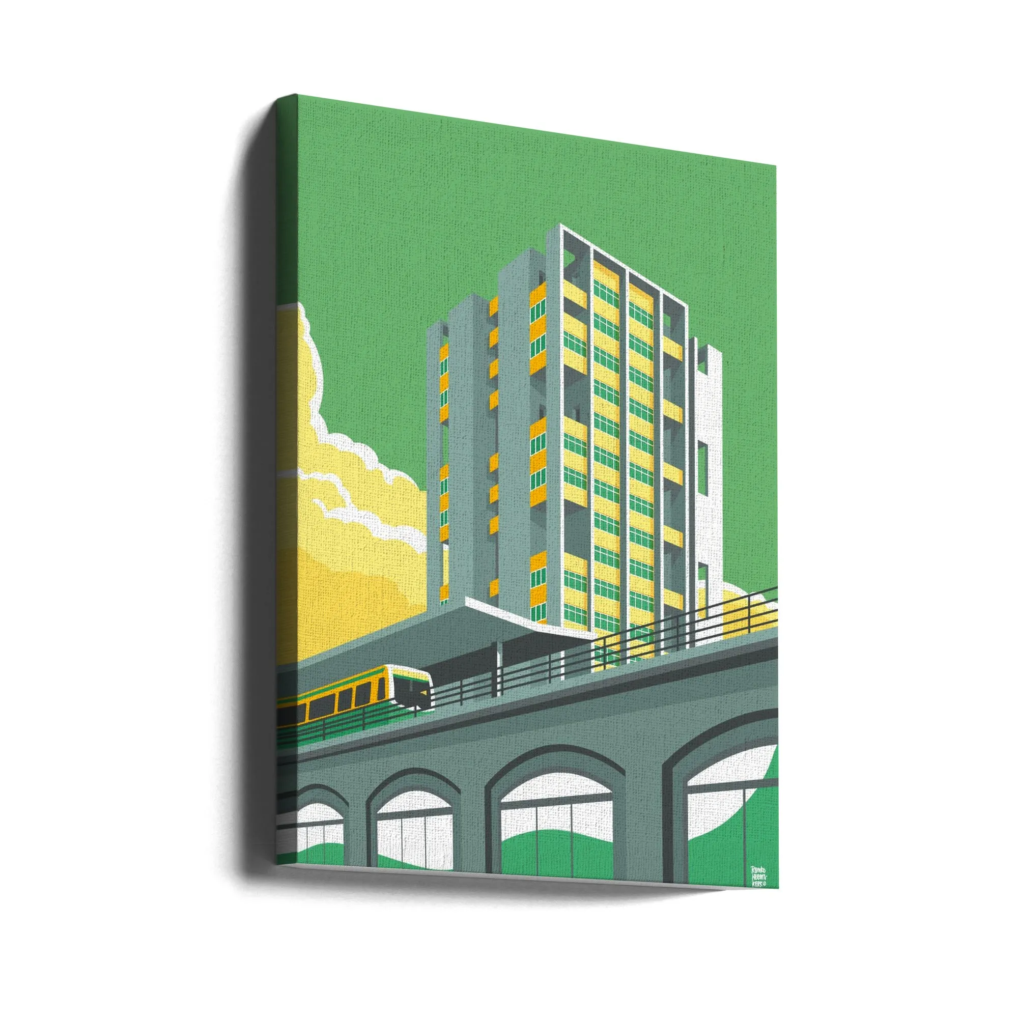 Berlin Hansviertel - Stretched Canvas, Poster or Fine Art Print