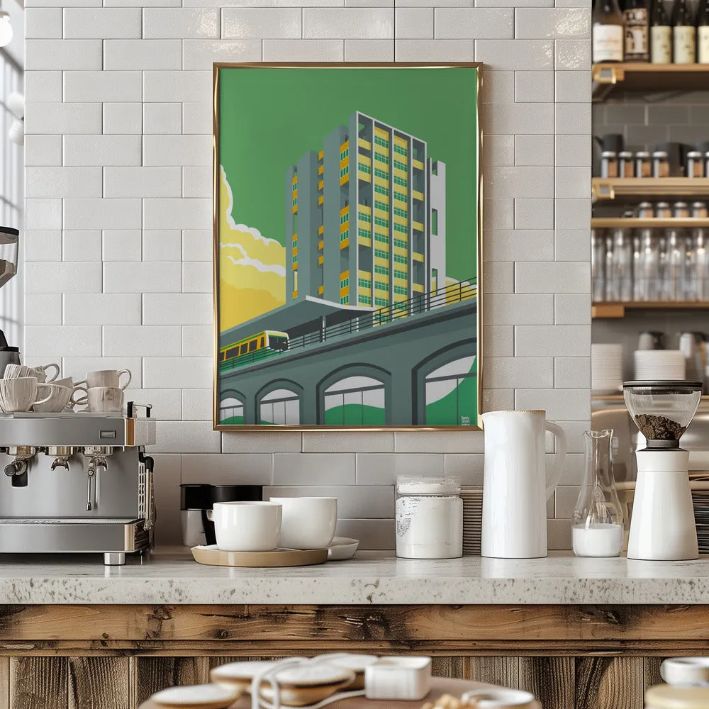 Berlin Hansviertel - Stretched Canvas, Poster or Fine Art Print