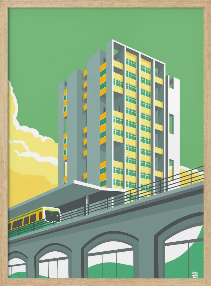 Berlin Hansviertel - Stretched Canvas, Poster or Fine Art Print