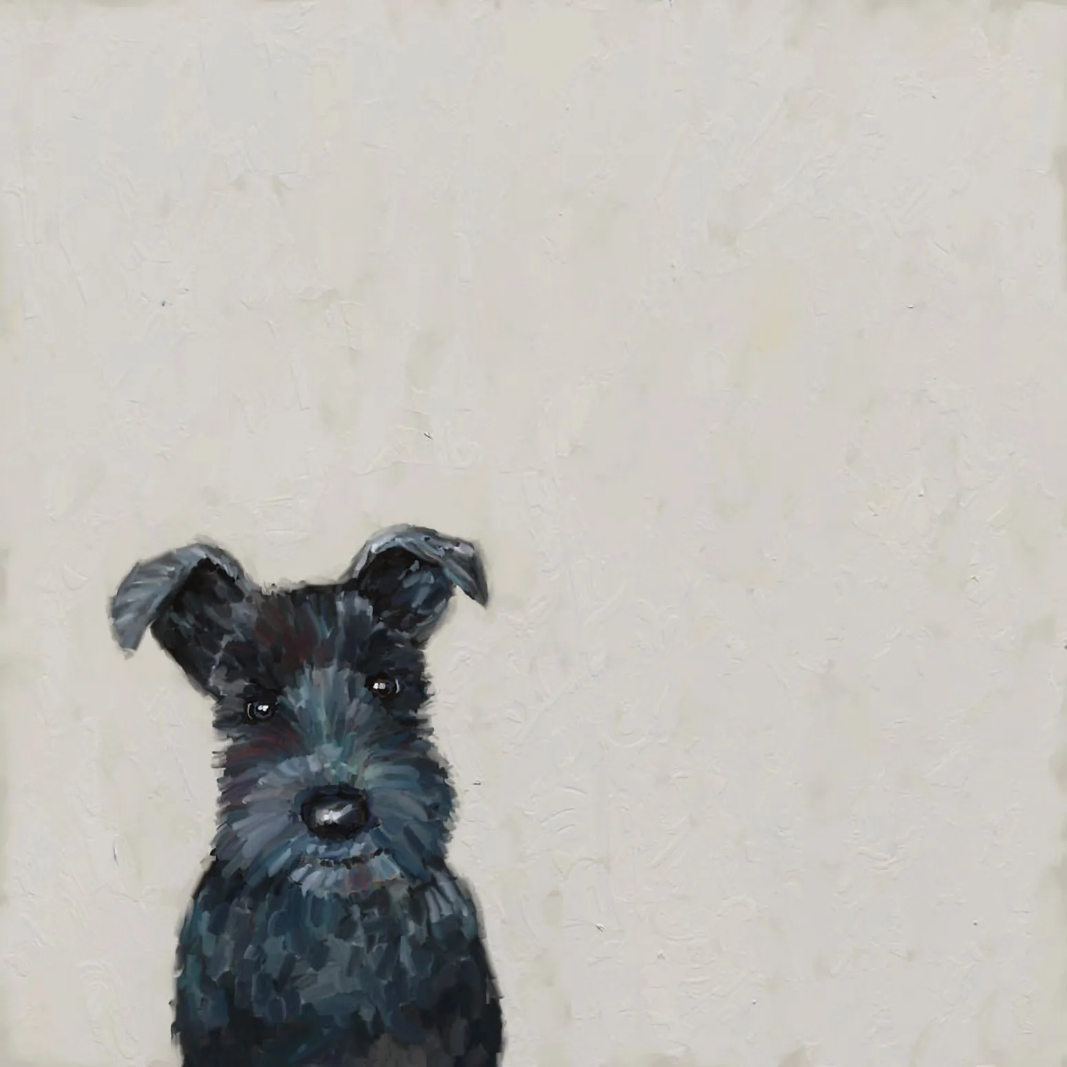 Best Friend - Black Schnauzer Canvas Wall Art