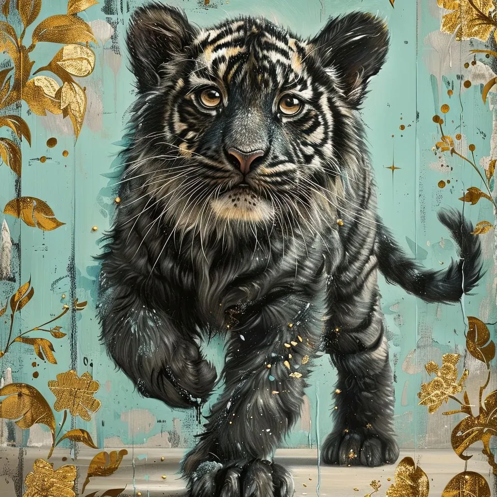Black & White Tiger Cub
