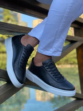 Black Mid Top Sneakers for Men by GentWith | Worldwide Shipping