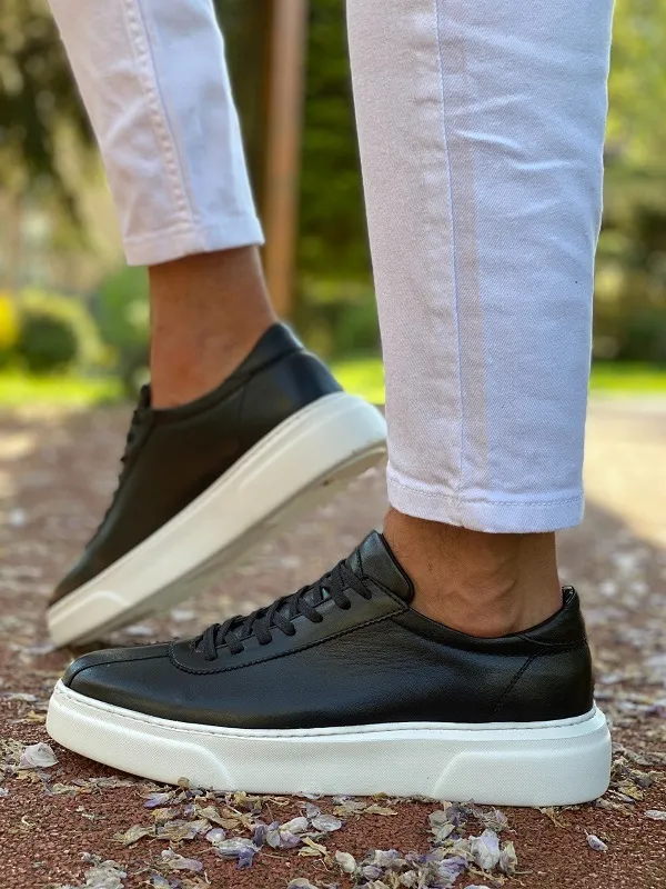 Black Mid Top Sneakers for Men by GentWith | Worldwide Shipping