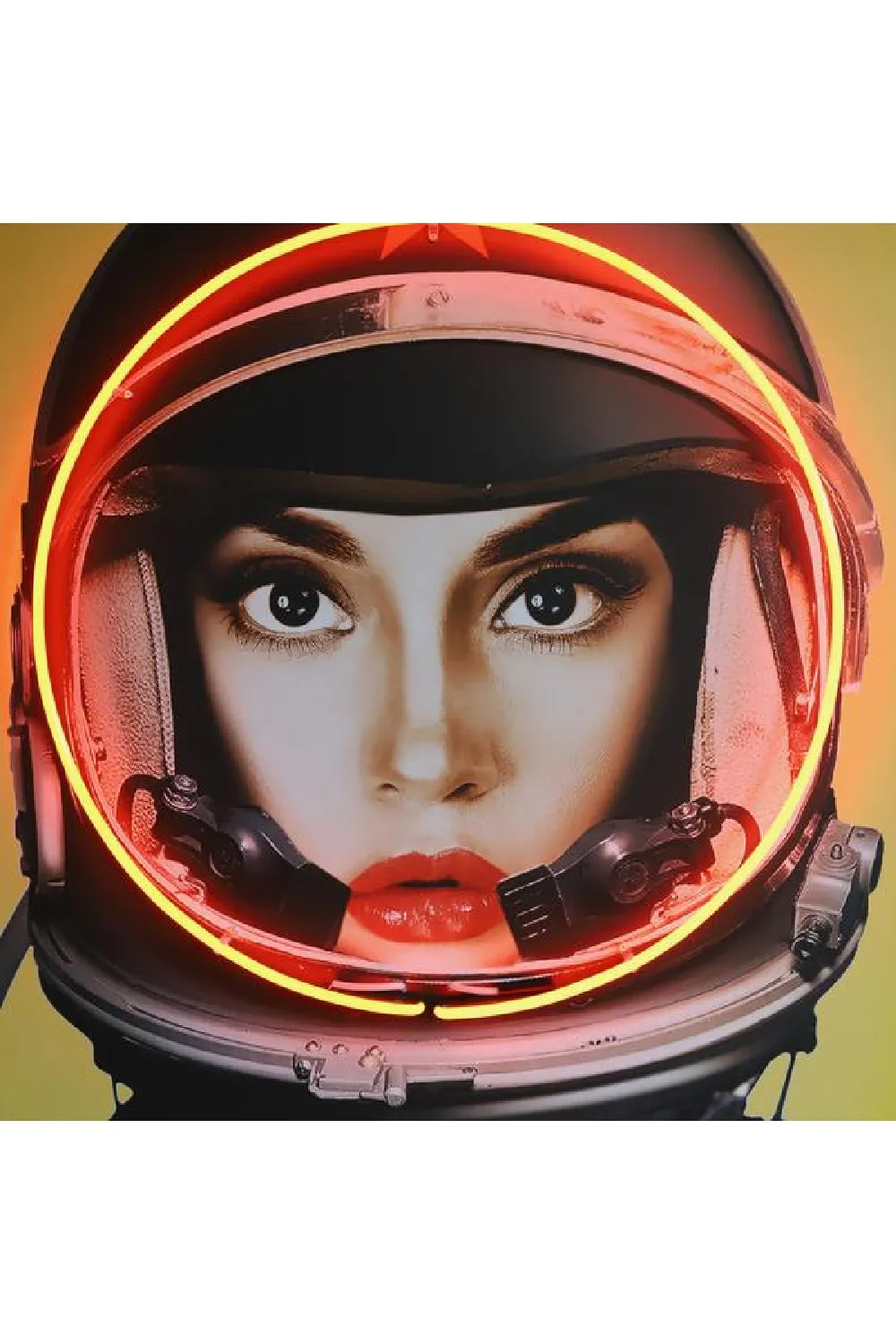 Black NASA Space Neon Wall Art | Andrew Martin Space Girl