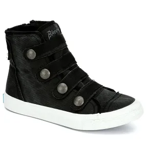 Blowfish Kyan Black Smoked Twill High Top Distressed Fashion Sneakers