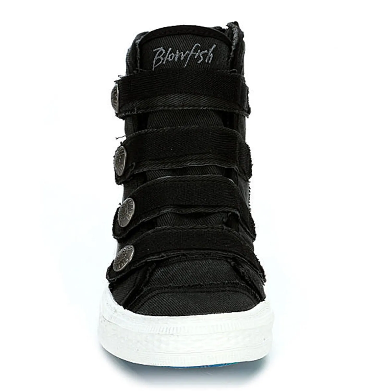 Blowfish Kyan Black Smoked Twill High Top Distressed Fashion Sneakers