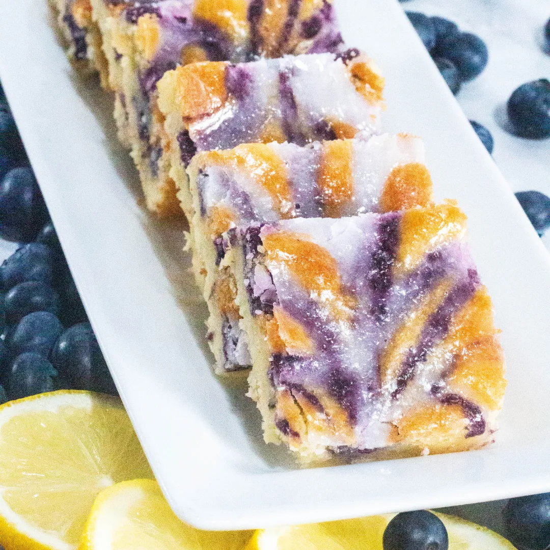 Blueberry And Lemon Drizzle Cakes
