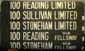Boston MTA Rollsign Curtain Mid-20th Century: Route 100