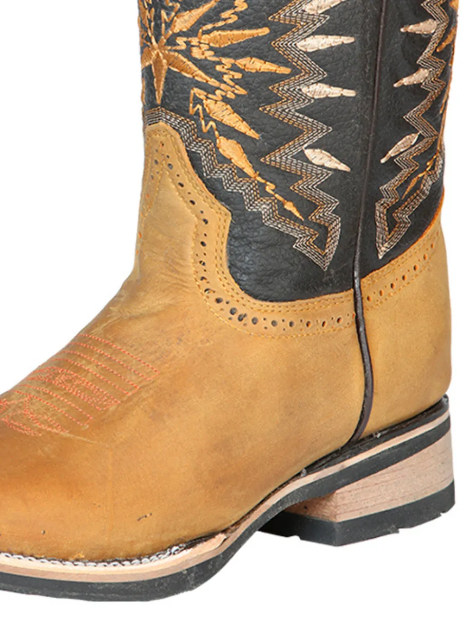Botas Vaqueras Rodeo Clasicas de Piel Genuina para Hombre 'El General' - ID: 126233