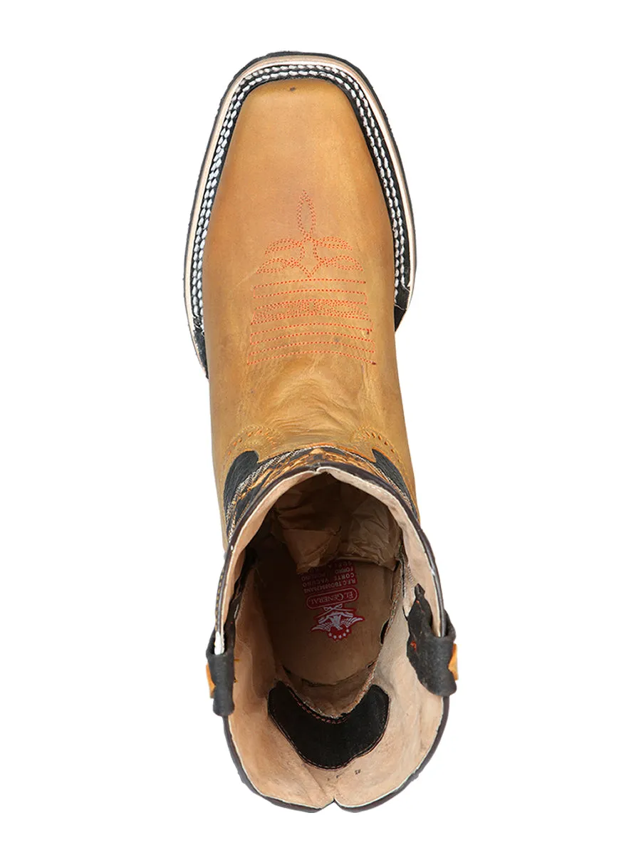 Botas Vaqueras Rodeo Clasicas de Piel Genuina para Hombre 'El General' - ID: 126233