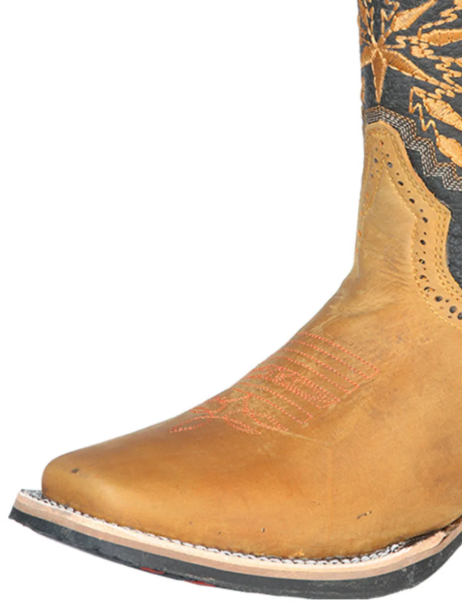 Botas Vaqueras Rodeo Clasicas de Piel Genuina para Hombre 'El General' - ID: 126233