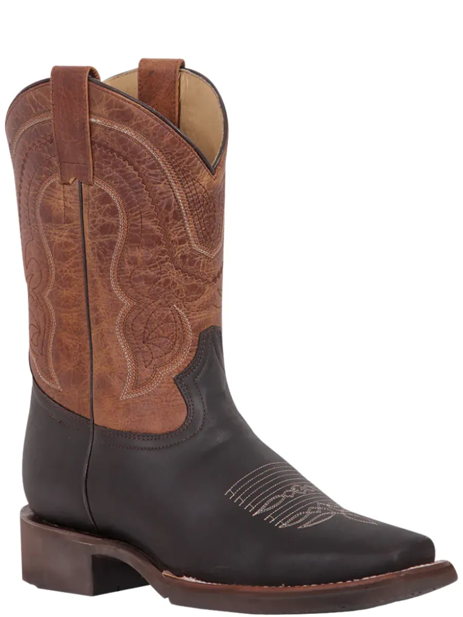 Botas Vaqueras Rodeo Clasicas de Piel Genuina para Hombre 'El General' - ID: 43004
