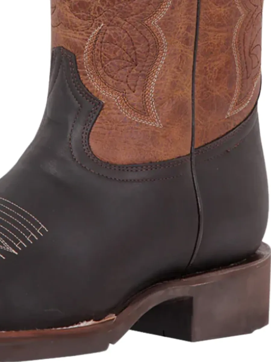 Botas Vaqueras Rodeo Clasicas de Piel Genuina para Hombre 'El General' - ID: 43004