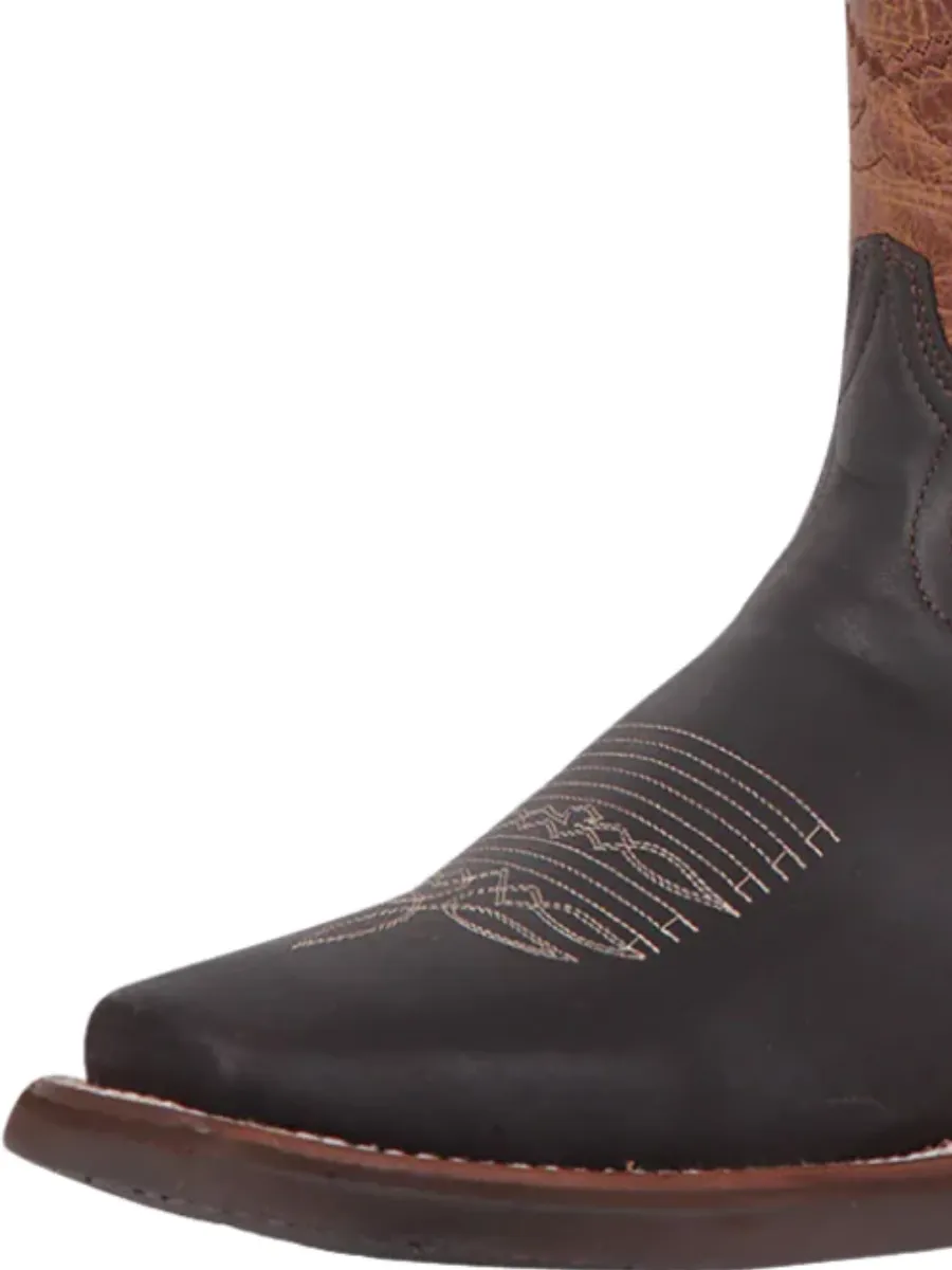 Botas Vaqueras Rodeo Clasicas de Piel Genuina para Hombre 'El General' - ID: 43004