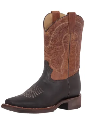 Botas Vaqueras Rodeo Clasicas de Piel Genuina para Hombre 'El General' - ID: 43004