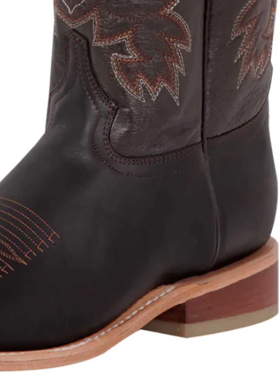 Botas Vaqueras Rodeo Clasicas de Piel Genuina para Hombre 'El General' - ID: 43010