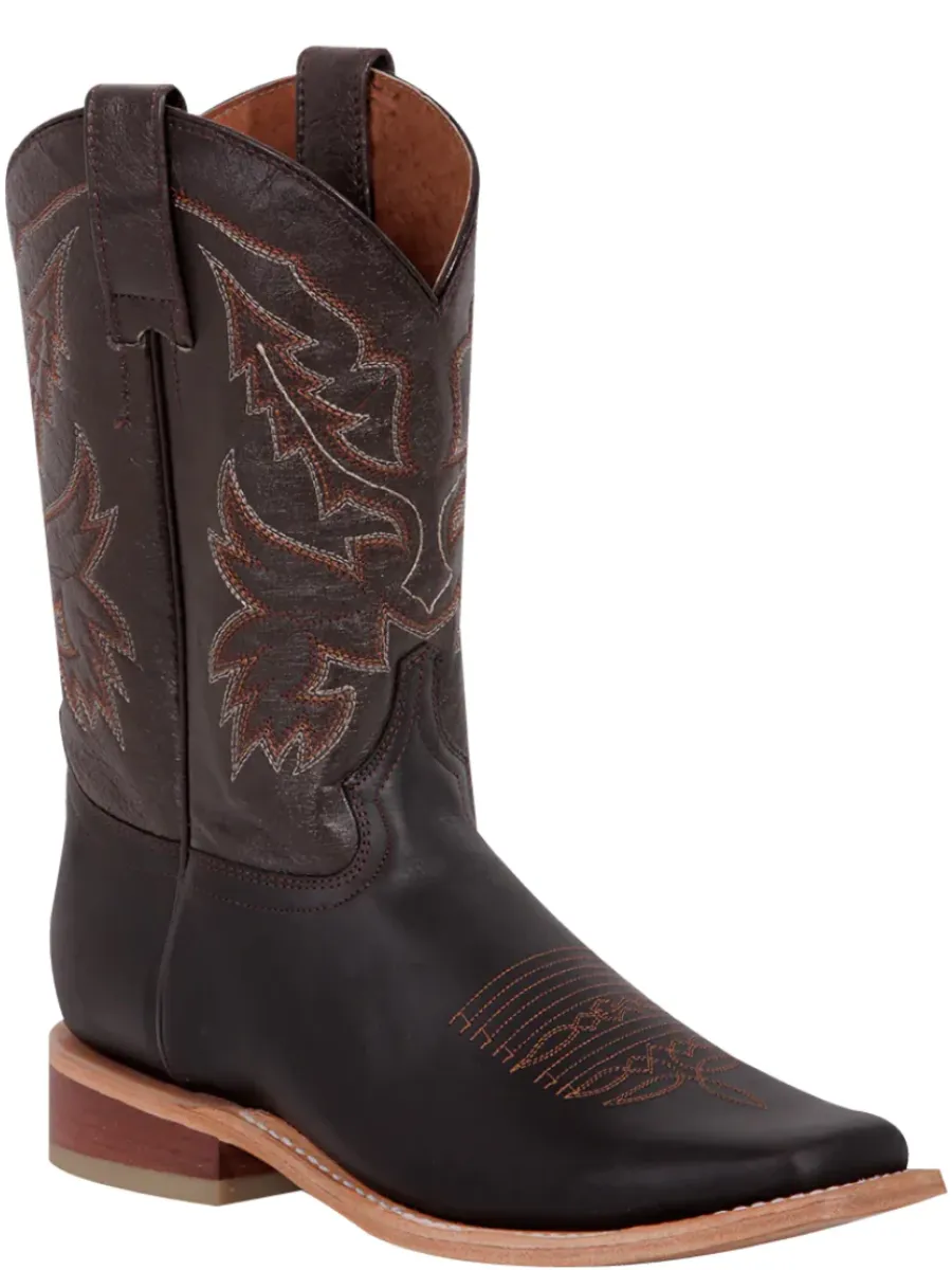 Botas Vaqueras Rodeo Clasicas de Piel Genuina para Hombre 'El General' - ID: 43010