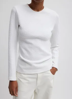 Boucle Knit Long Sleeve Circular Top