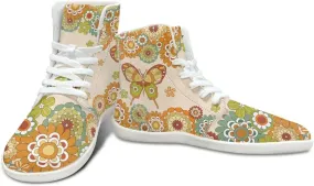 Butterfly Dragonfly Print High Tops Running Sneakers for Women Men Fitness Ankle Support Shoes