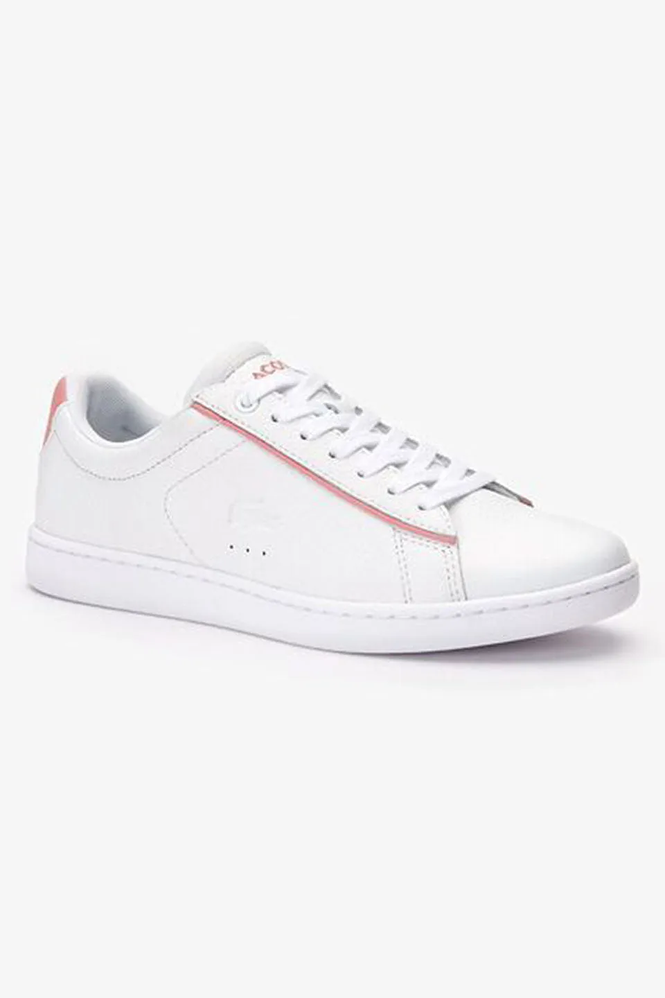 Carnaby Evo White with Pink Trim Leather Sneaker