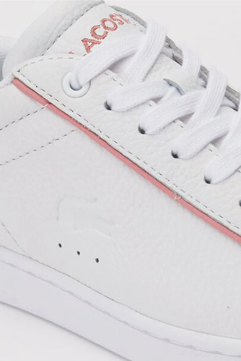 Carnaby Evo White with Pink Trim Leather Sneaker