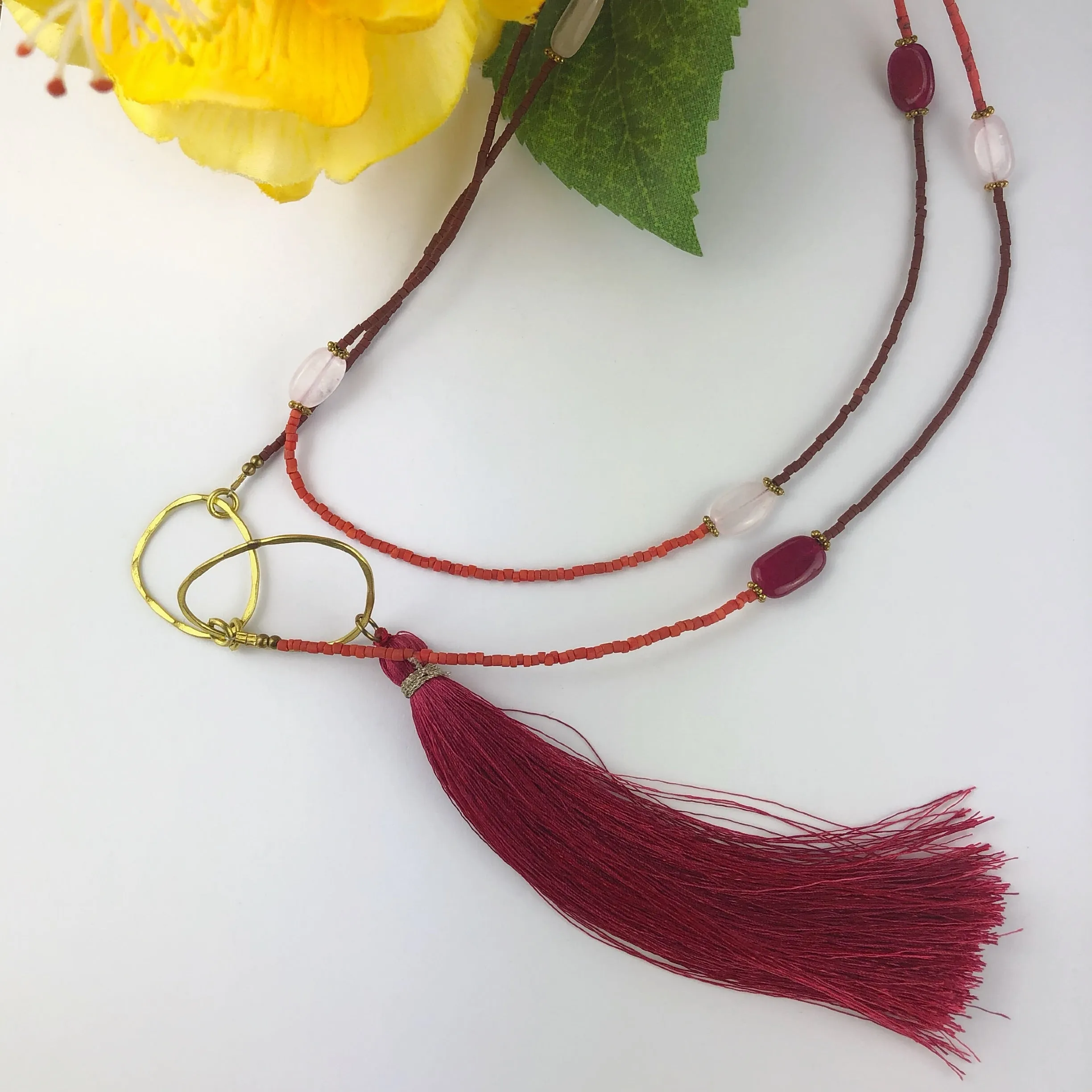 Cherry Tassel Necklace - VNKL173