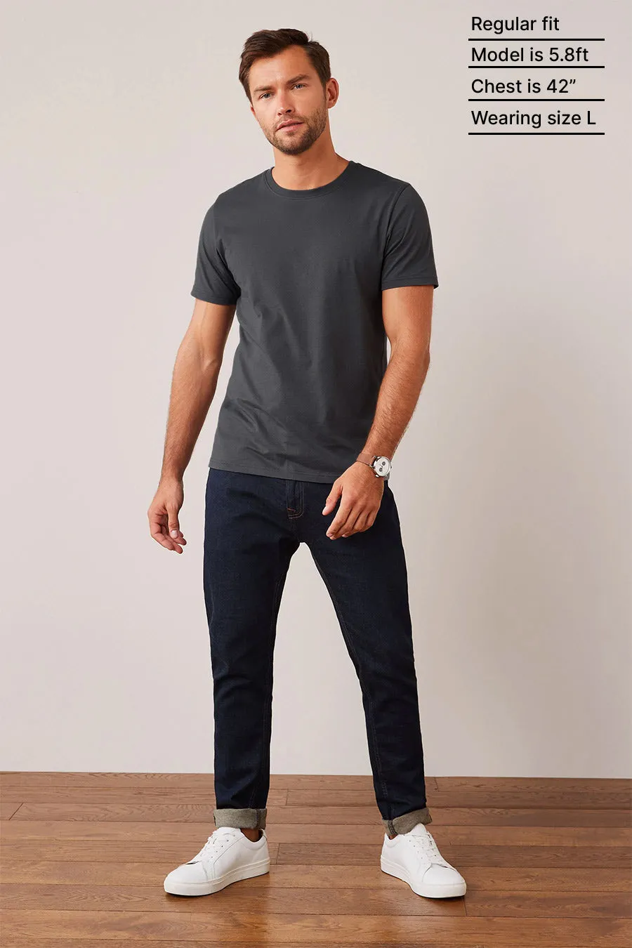 Classic Crew in Smoky Grey