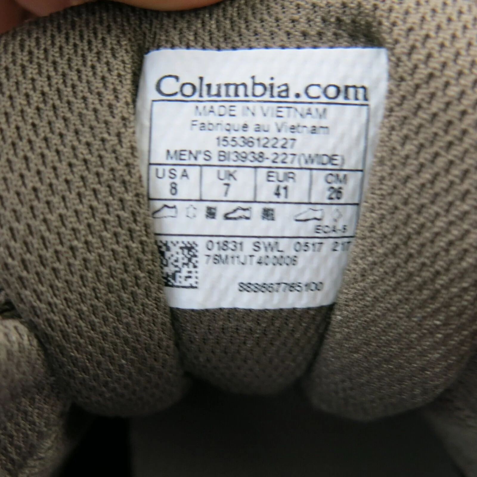 Columbia Men TechLite Hiking Shoes 1553612227 Brown Suede Boot Rubber Sole Sz 8