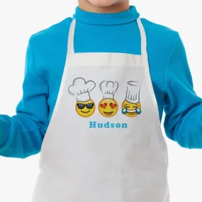 Cool Love Laugh Emoji Personalized Kids Apron